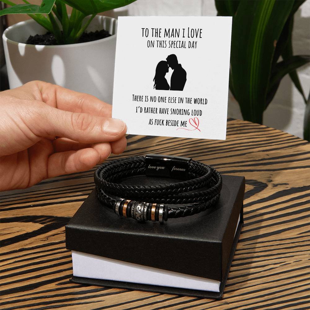 Funny Bracelet Gift For Him - For the couple that laughs together.