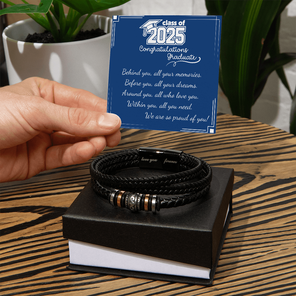 Men's Bracelet - The Perfect Gift for The Graduate, We are so proud of you