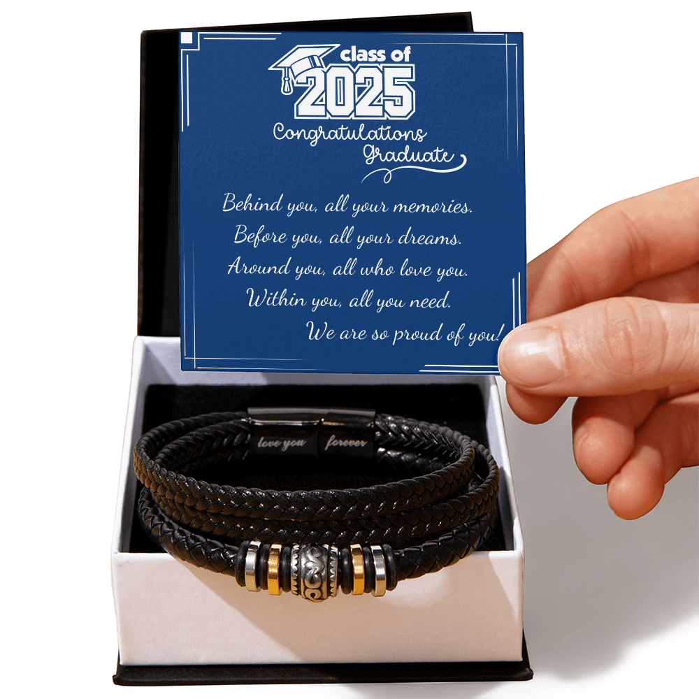 Men's Bracelet - The Perfect Gift for The Graduate, We are so proud of you