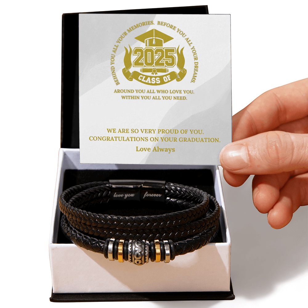 Men's 'Love You Forever' Graduation Bracelet - The Perfect Graduation Gift For Son or Grandson