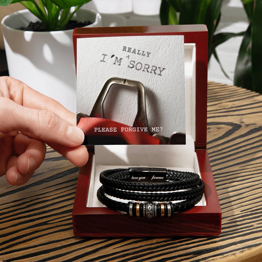 I'M REALLY Sorry - Please Forgive Me | For Him, I Love You Bracelet for Men