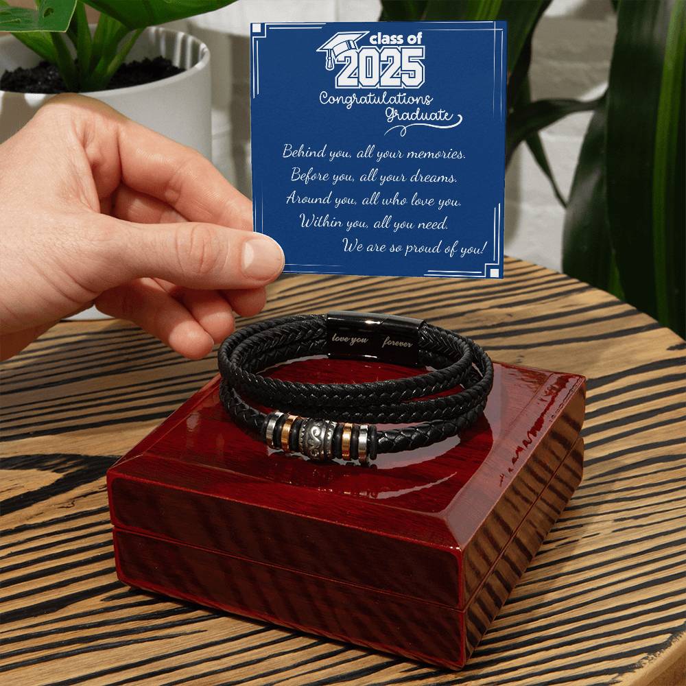 Men's Bracelet - The Perfect Gift for The Graduate, We are so proud of you