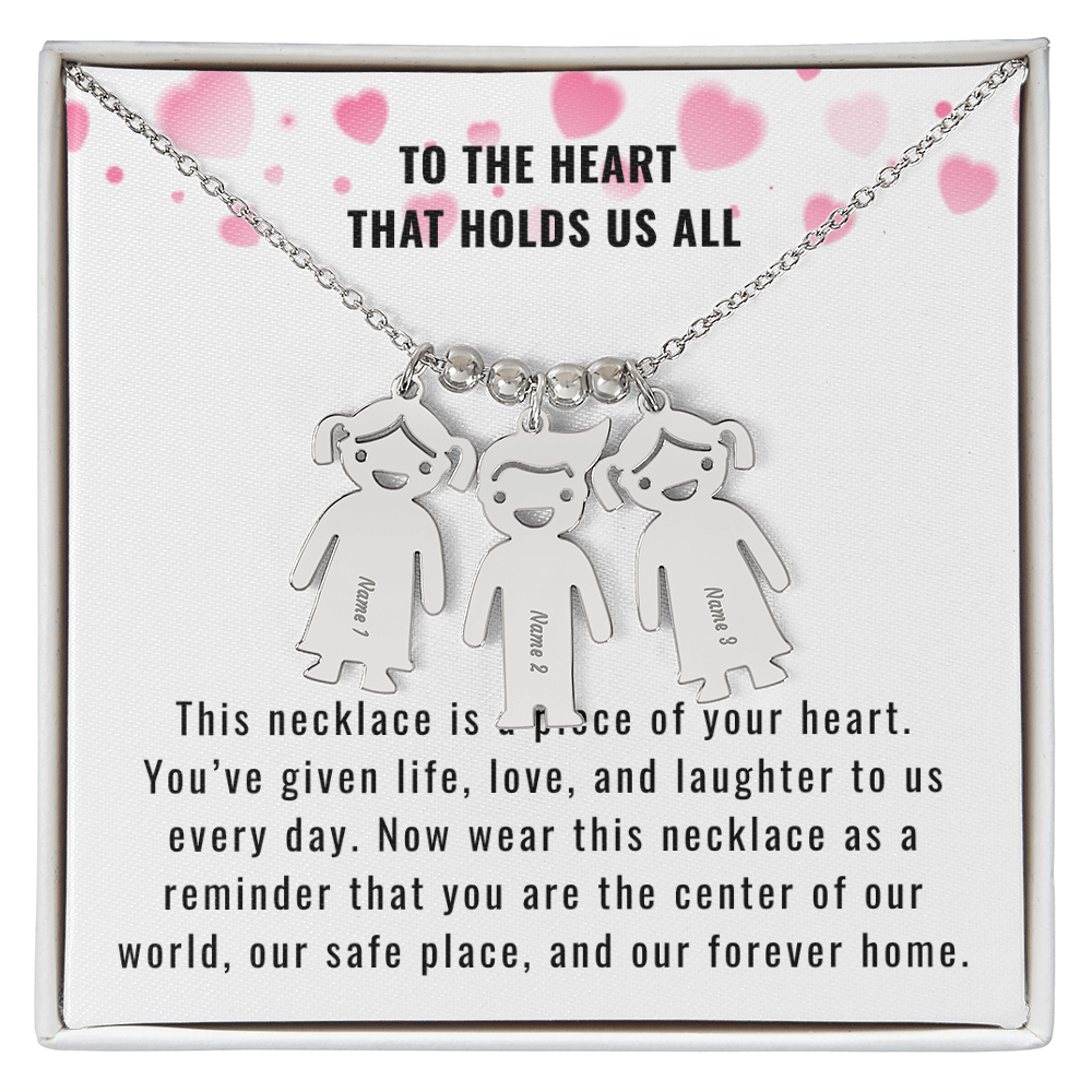 Engraved Kids Charm Necklace for the Mother or Grandmother that you want to celebrate