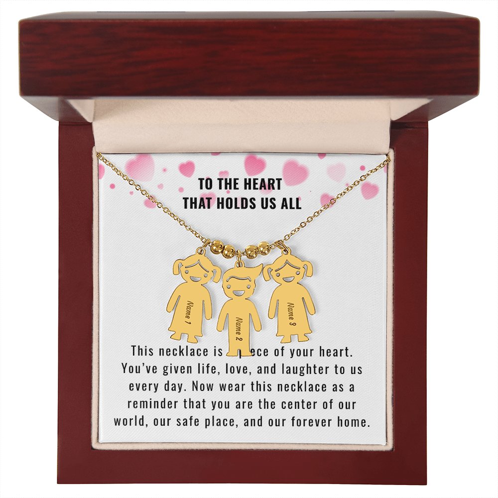 Engraved Kids Charm Necklace for the Mother or Grandmother that you want to celebrate