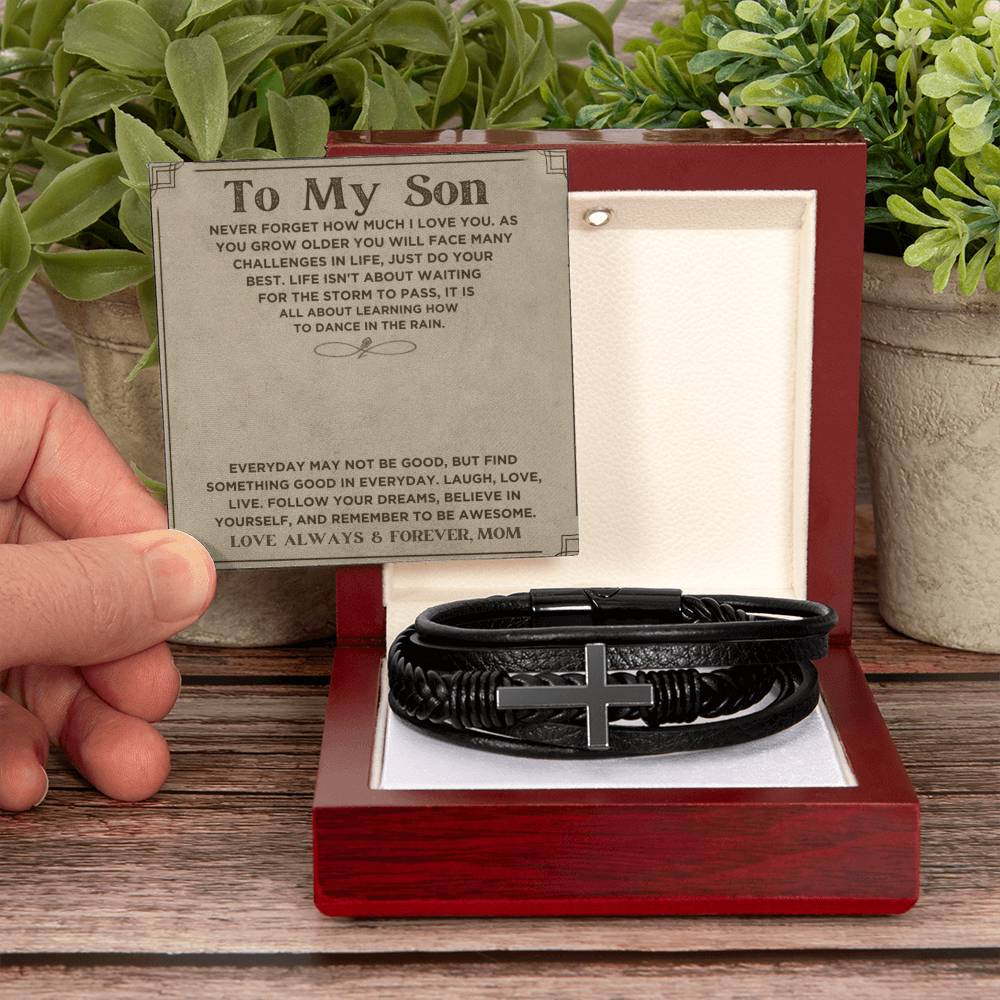 Son Never Forget How Much You Are Loved, Love Mom | Bracelet