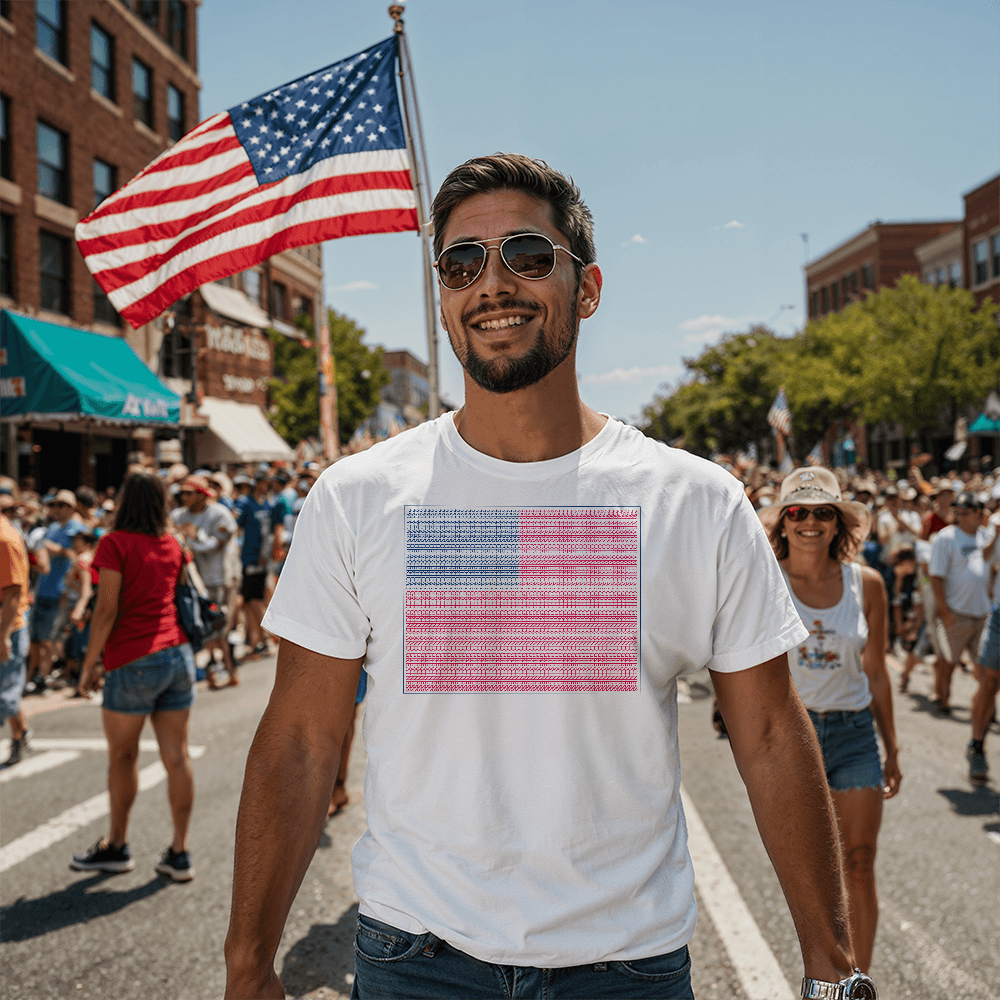 American grit, grind, and greatness Tee. Celebrate the 250 Year birthday with this unique flag tshirt design.
