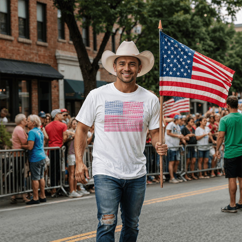 American grit, grind, and greatness Tee. Celebrate the 250 Year birthday with this unique flag tshirt design.