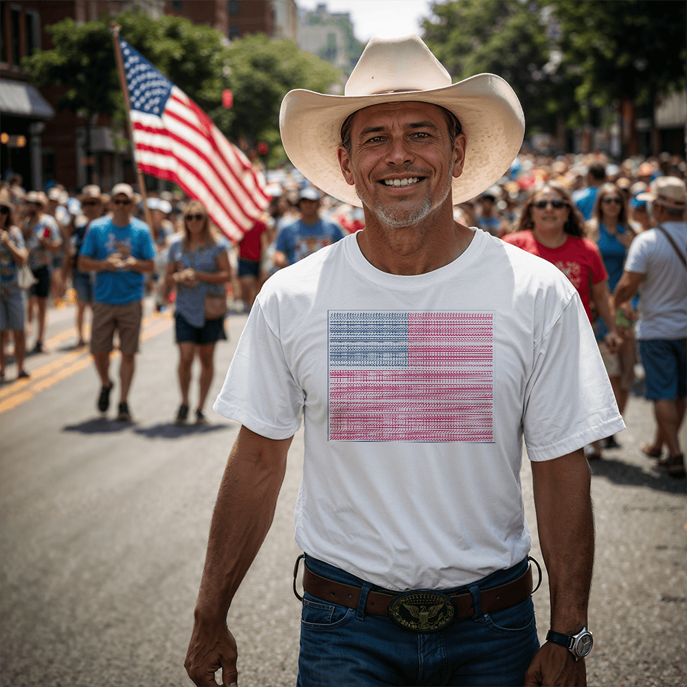 American grit, grind, and greatness Tee. Celebrate the 250 Year birthday with this unique flag tshirt design.