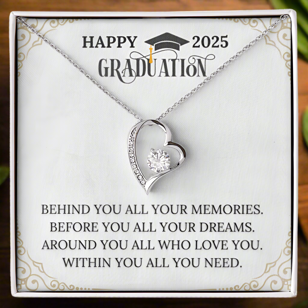 Graduation Gift 2025 - Forever Love Heart Necklace for Her