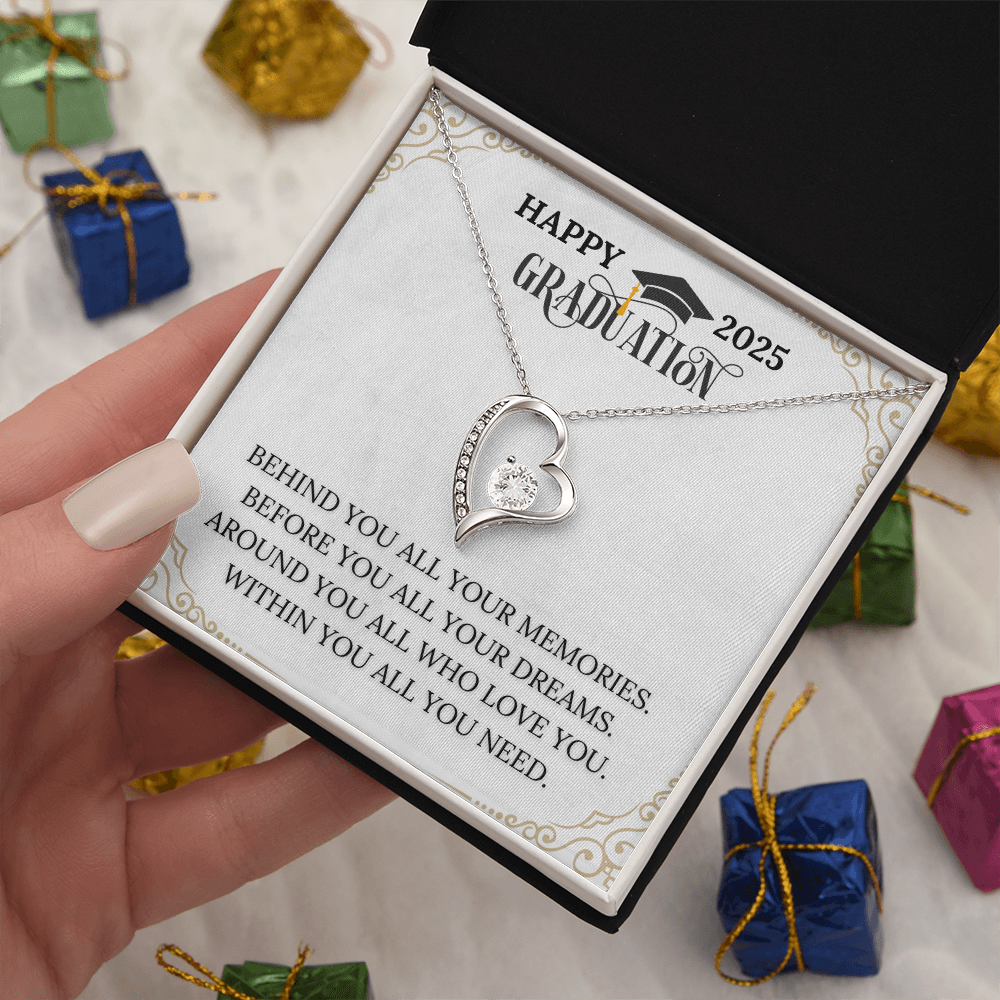 Graduation Gift 2025 - Forever Love Heart Necklace for Her