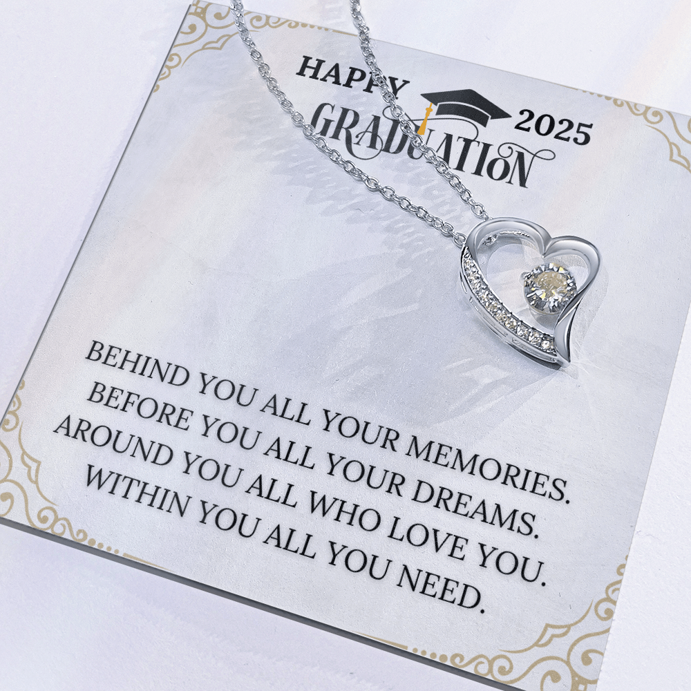 Graduation Gift 2025 - Forever Love Heart Necklace for Her