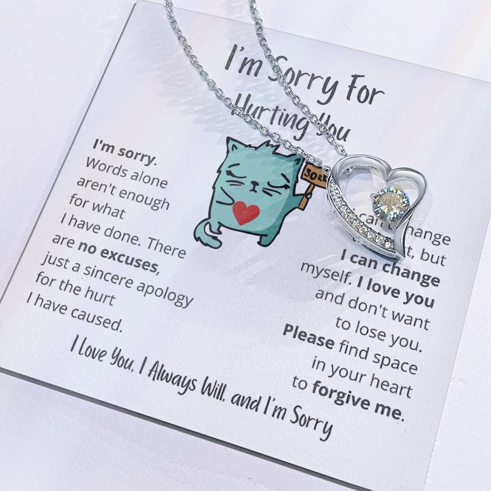 I am SO SORRY Love, Heart, Necklace
