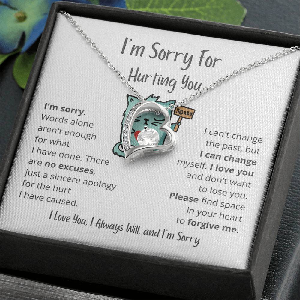 I am SO SORRY Love, Heart, Necklace