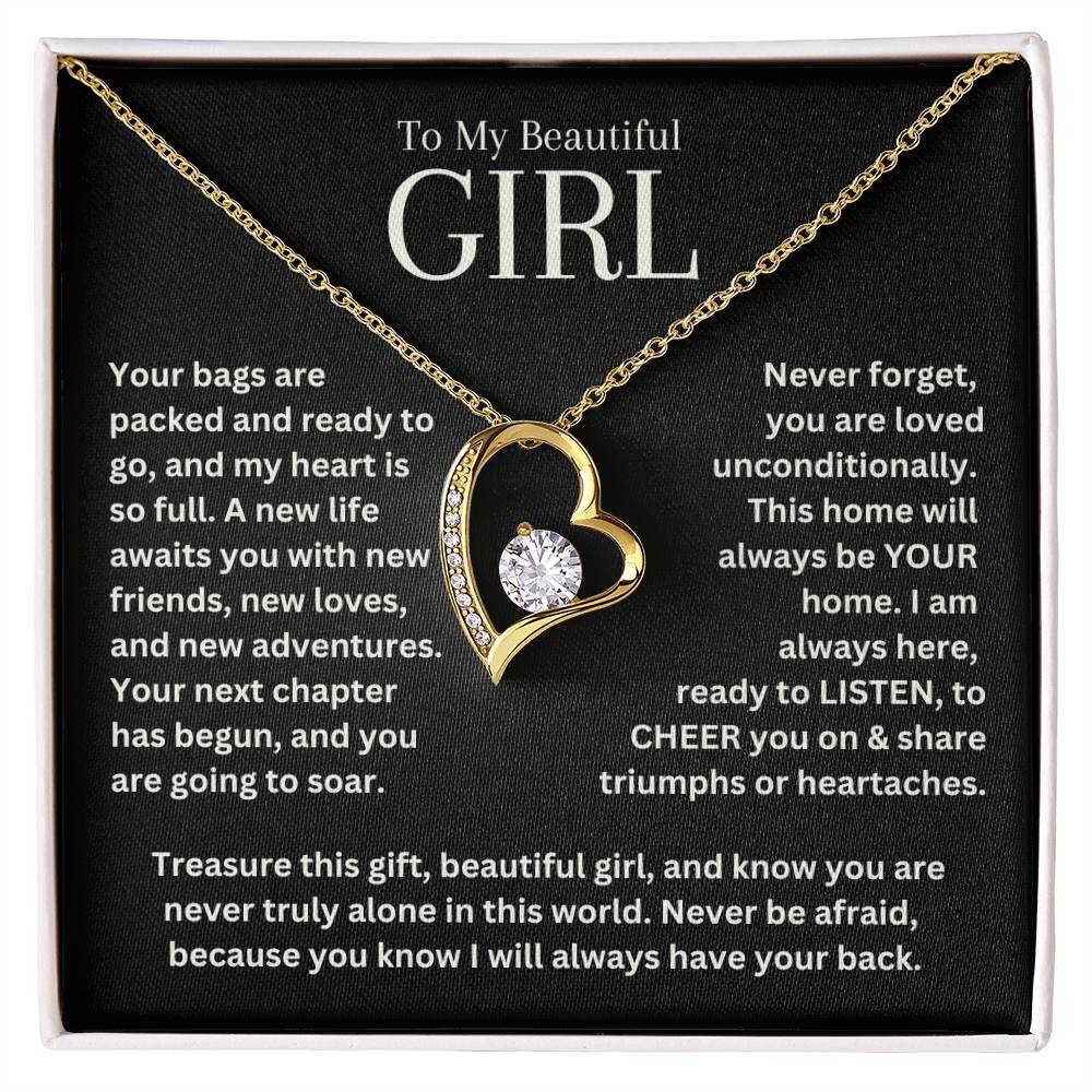 To My Beautiful Girl, Never Be Afraid, I Will Always Have Your Back