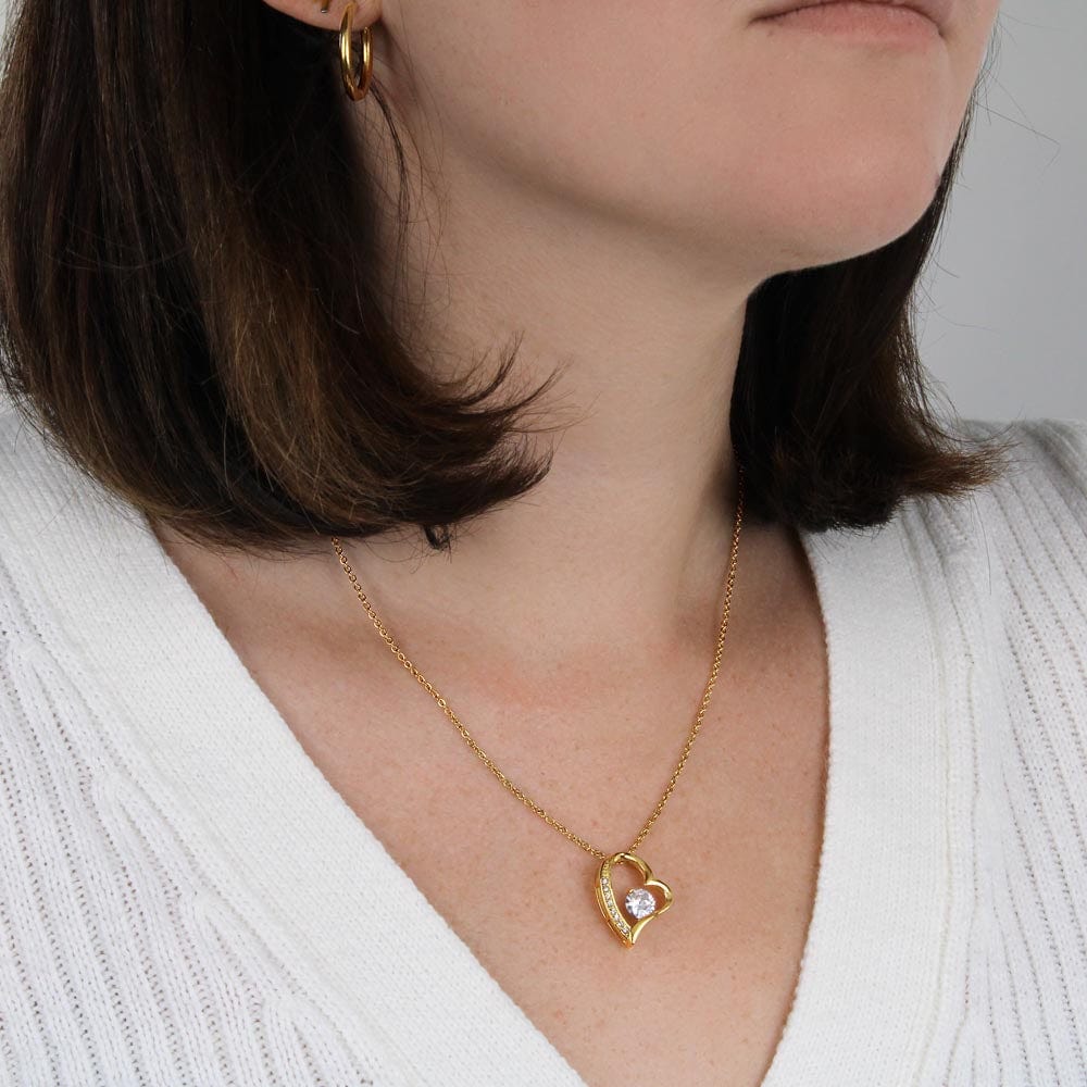 ❤️ To the Moon and Back – Heart Necklace and Message Card for that someone you love the most.