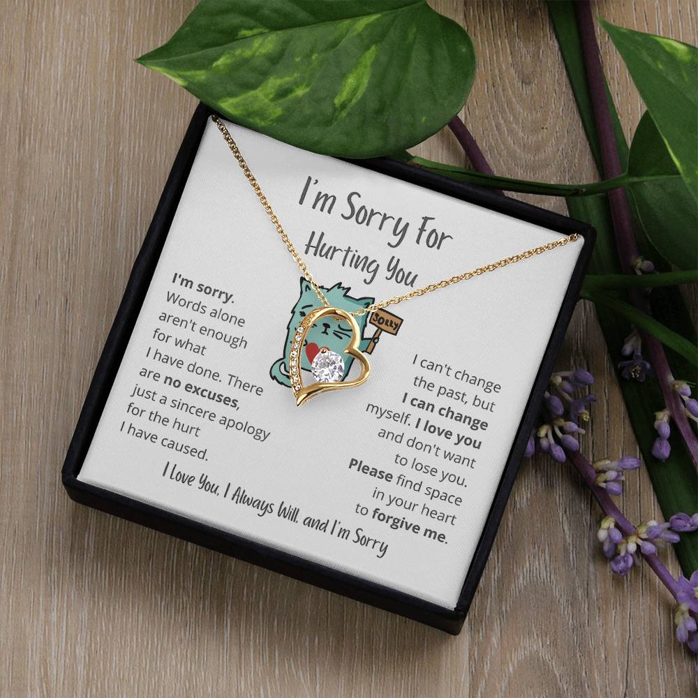 I am SO SORRY Love, Heart, Necklace