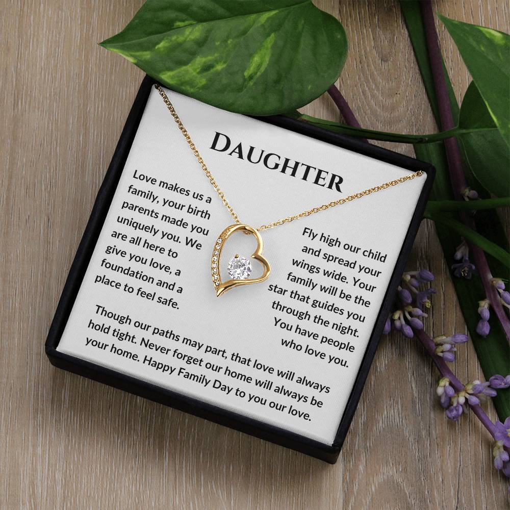 Daughter Love Makes Us Family, Your Birth Parens Made You Uniquely You MBB037