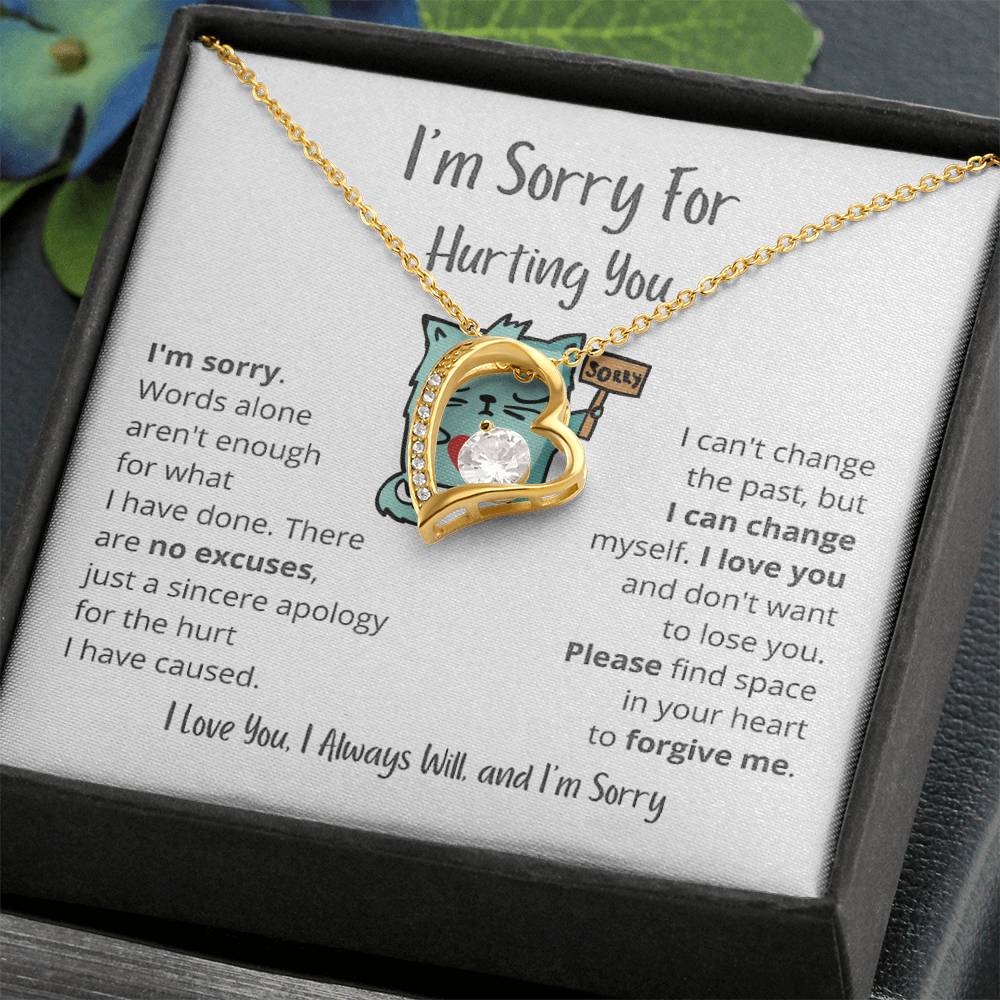 I am SO SORRY Love, Heart, Necklace
