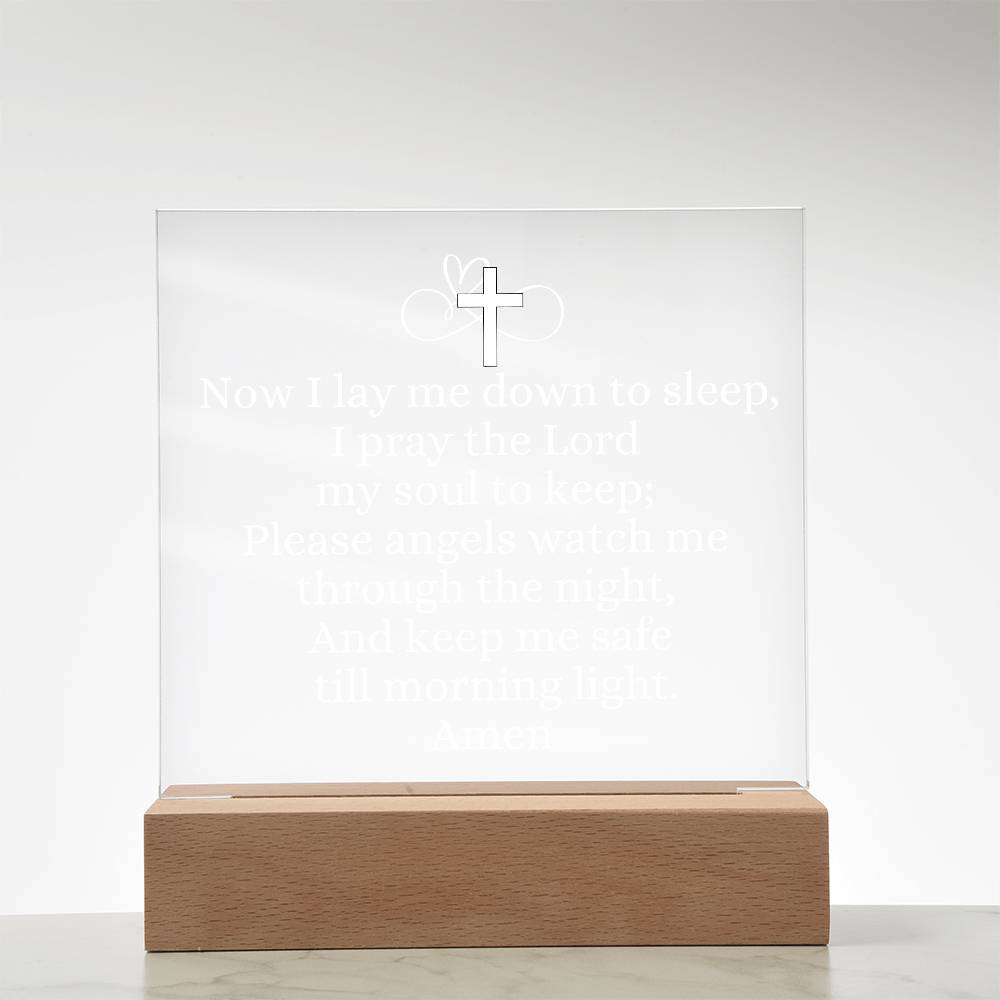 Now I lay Me Down To Sleep Prayer, night light.