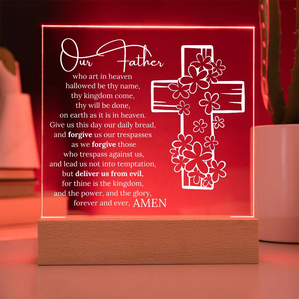 Lords Prayer Night Light LED