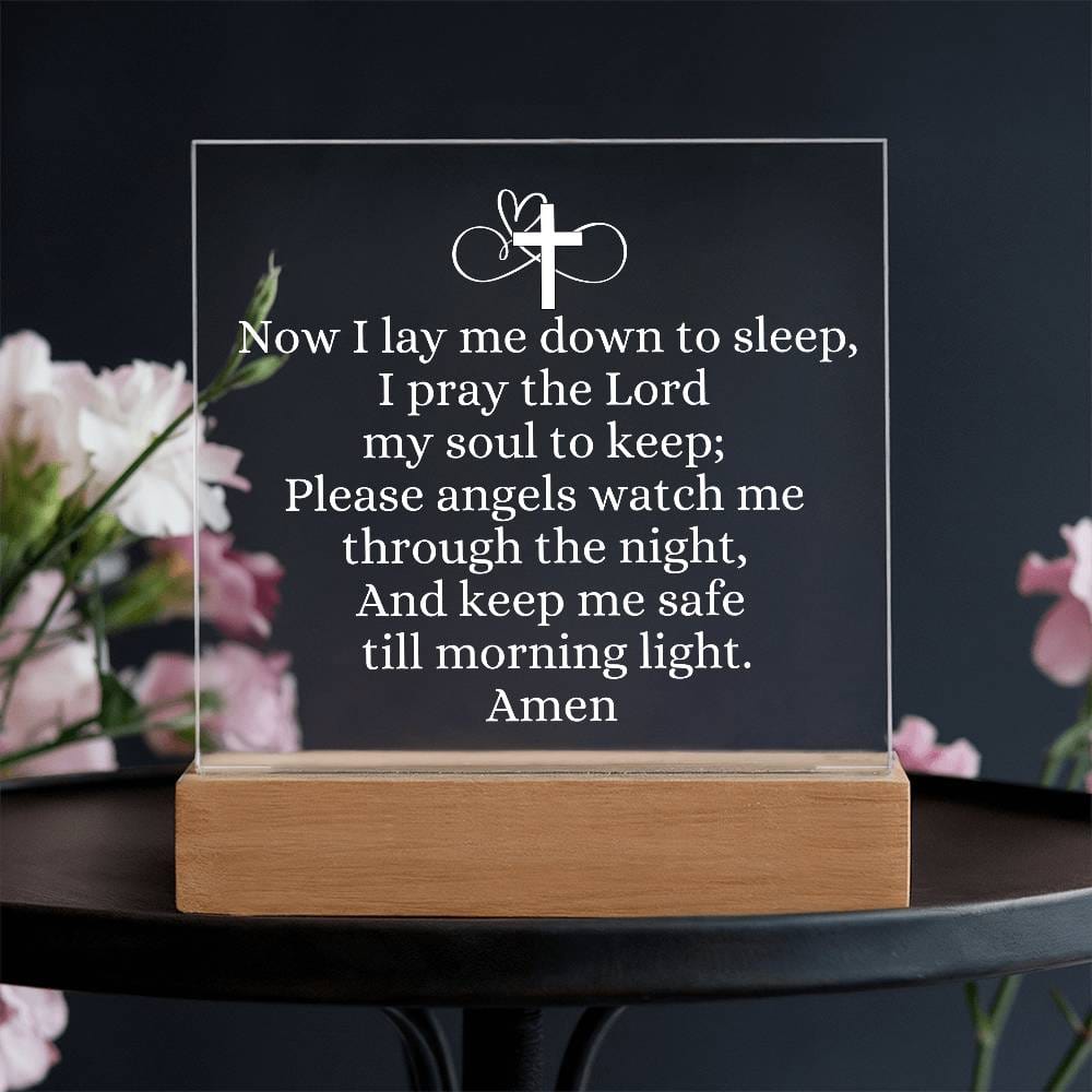 Now I lay Me Down To Sleep Prayer, night light.
