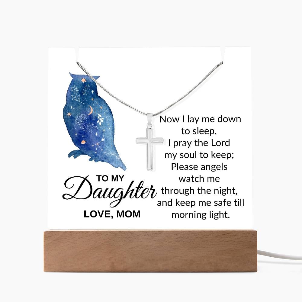 Daughter, Sleep Tight, Love Mom, Gorgeous Acrylic Night light