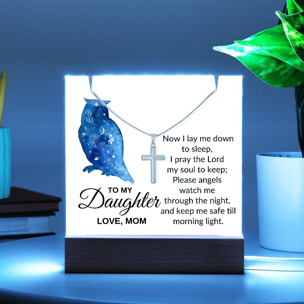 Daughter, Sleep Tight, Love Mom, Gorgeous Acrylic Night light