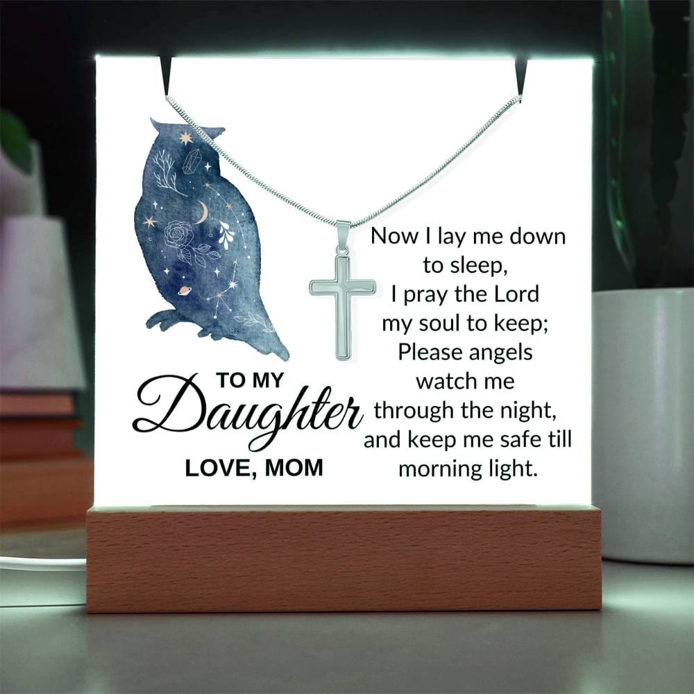 Daughter, Sleep Tight, Love Mom, Gorgeous Acrylic Night light