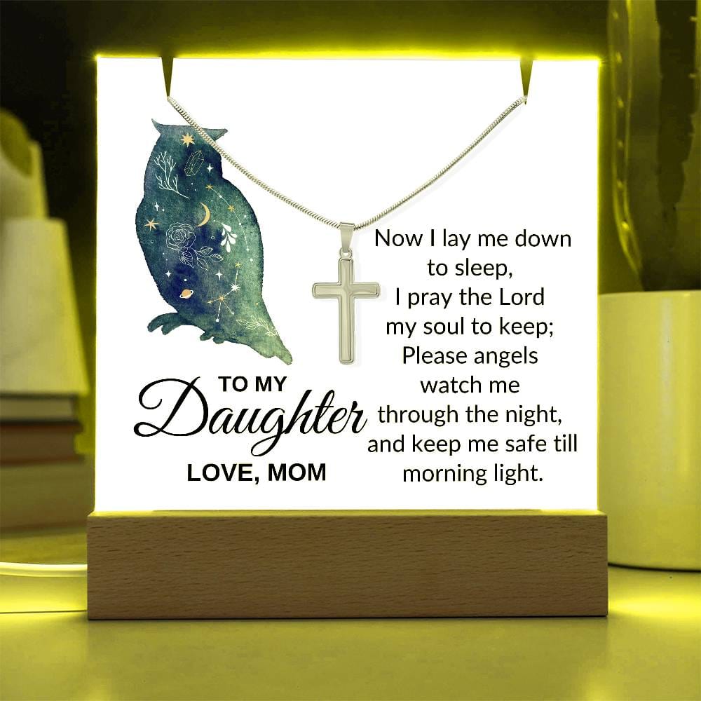 Daughter, Sleep Tight, Love Mom, Gorgeous Acrylic Night light