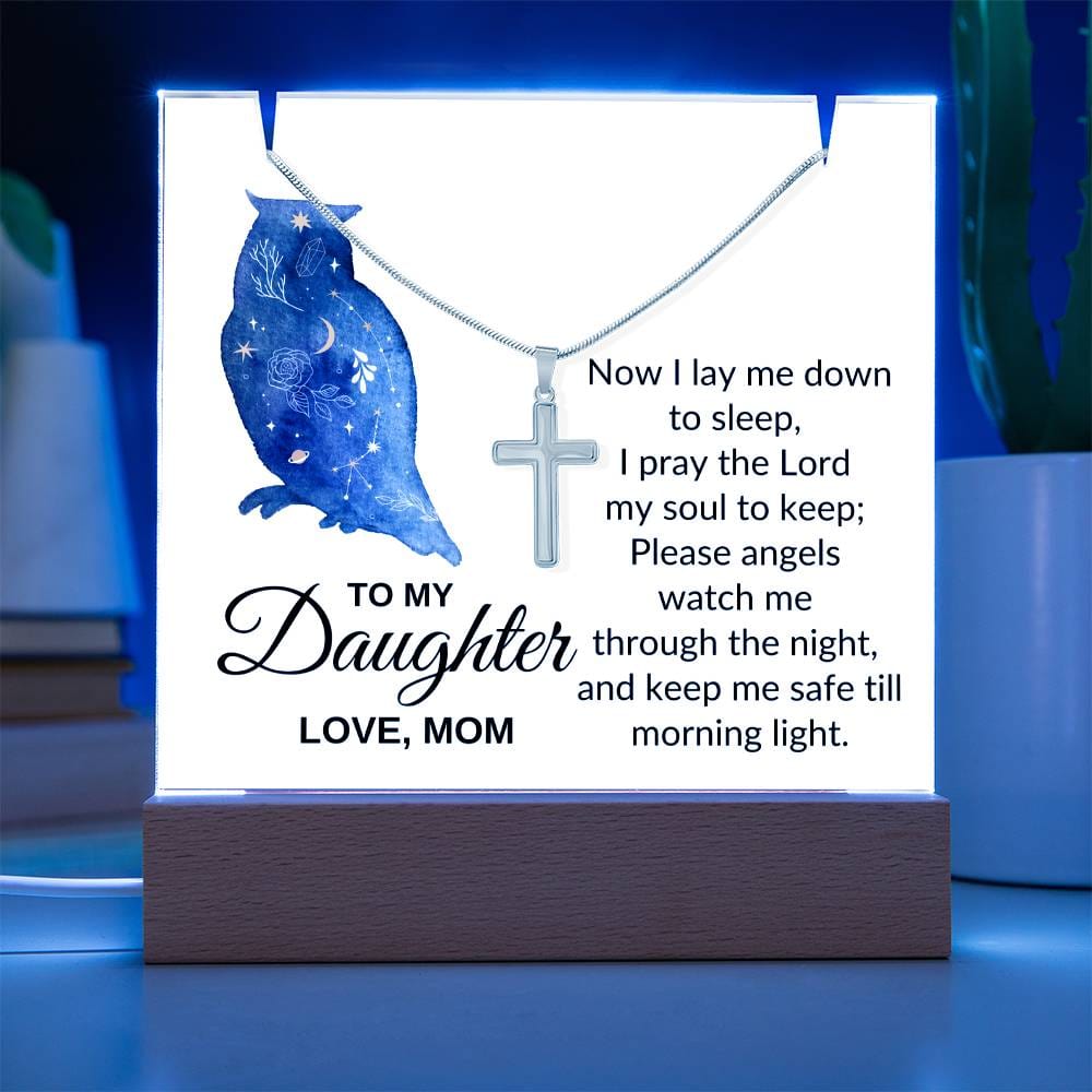 Daughter, Sleep Tight, Love Mom, Gorgeous Acrylic Night light