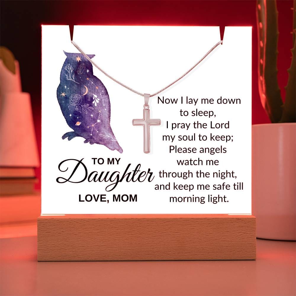 Daughter, Sleep Tight, Love Mom, Gorgeous Acrylic Night light