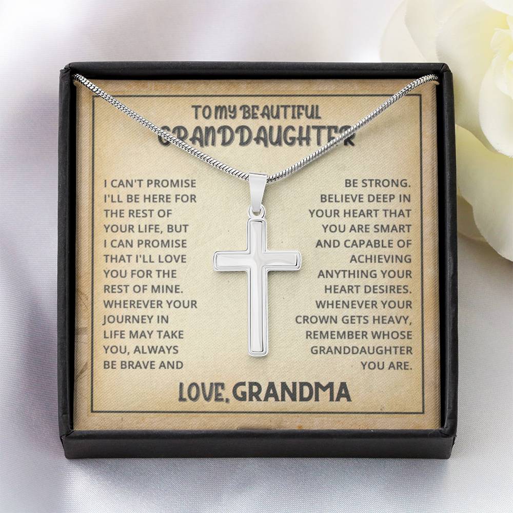 Beautiful Cross, Necklace and Message Card Gift for Grandchild.