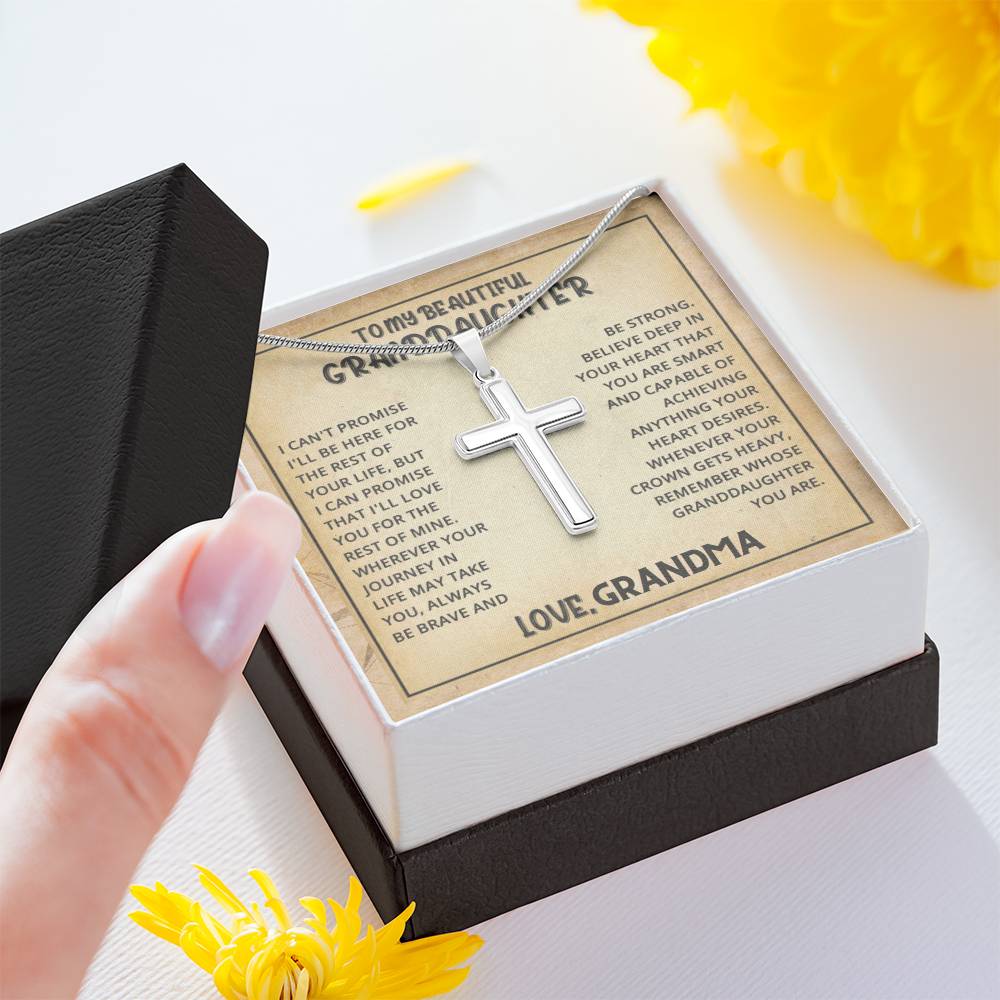 Beautiful Cross, Necklace and Message Card Gift for Grandchild.