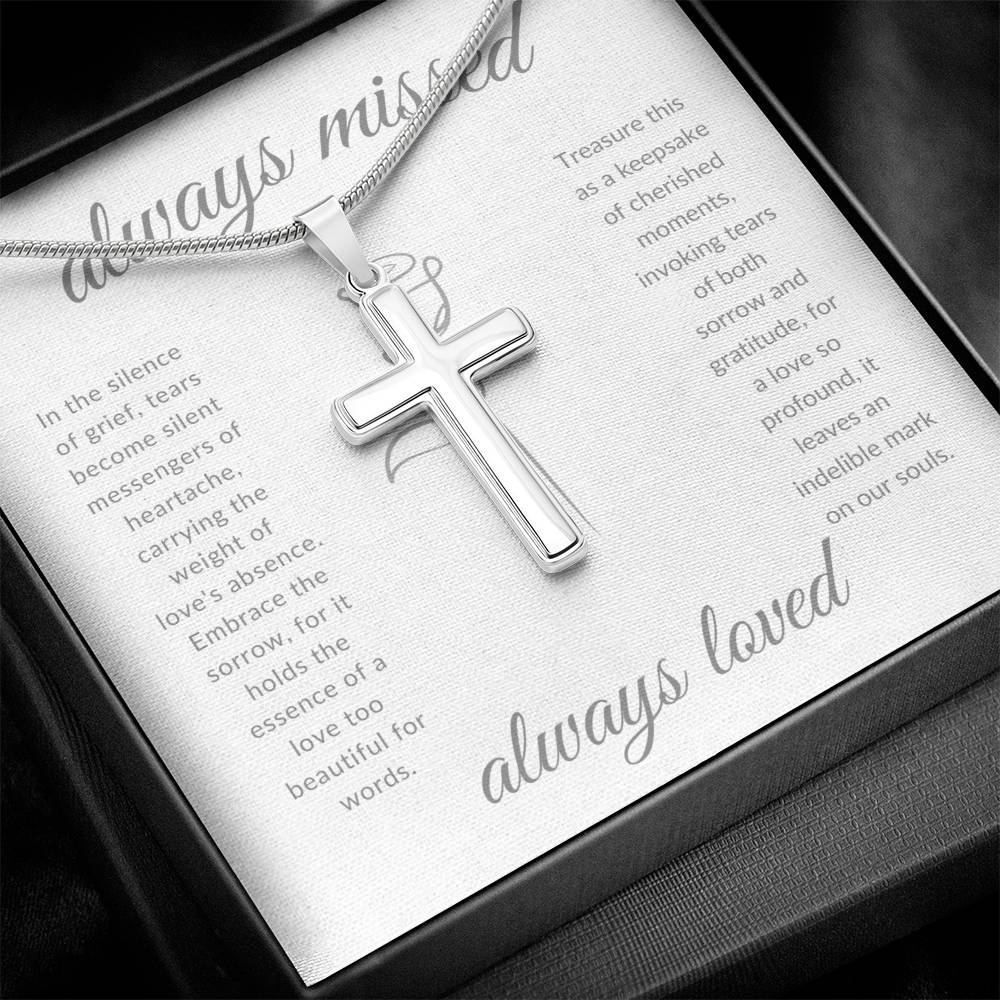 Faith in the Cross Necklace | In Memoriam | Loss of A Spouse | Loss of a Parent | Sympathy Gift - BespokeBliss