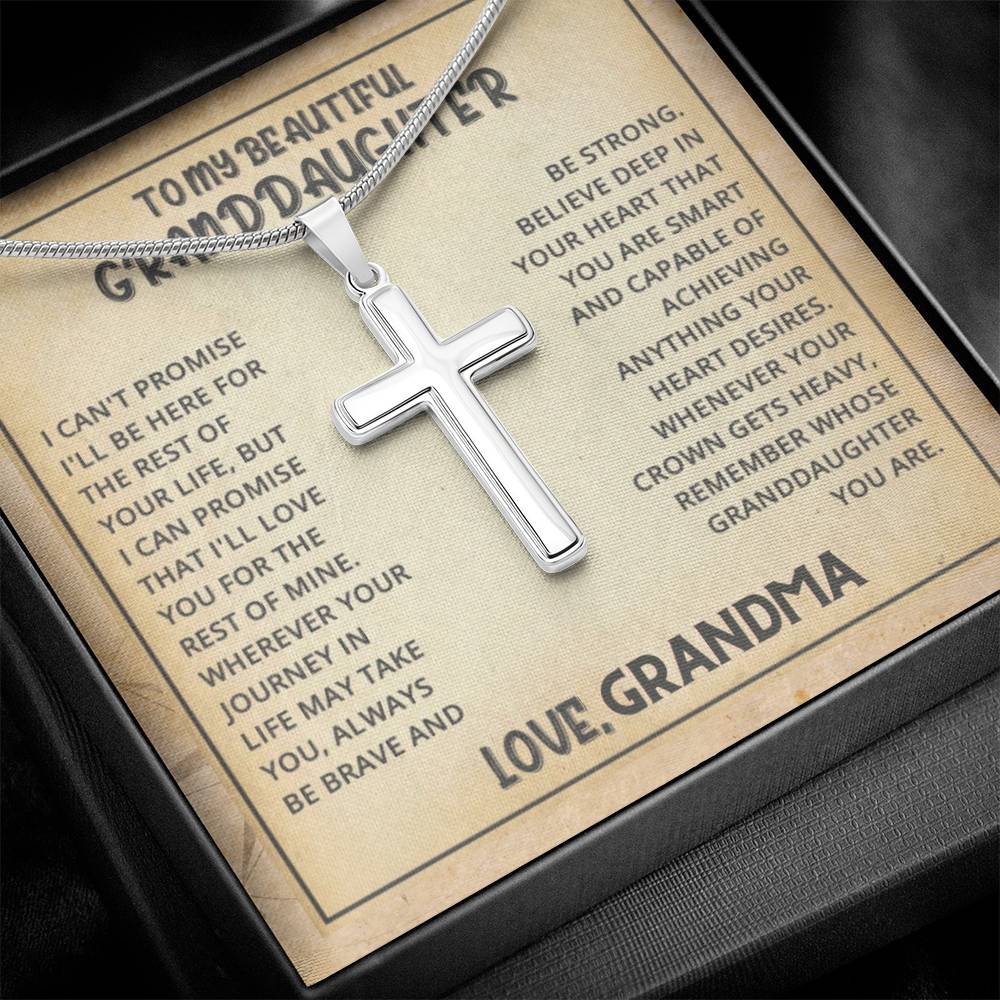 Beautiful Cross, Necklace and Message Card Gift for Grandchild.