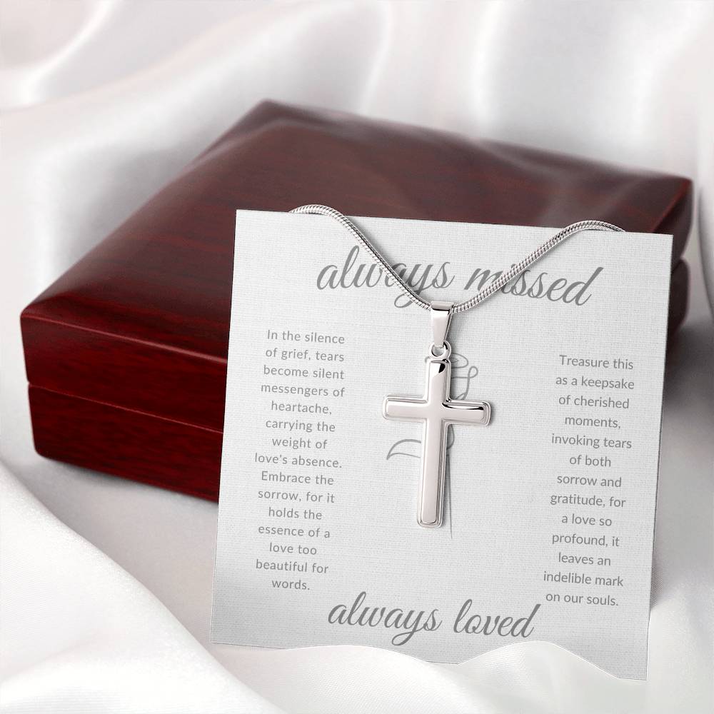 Faith in the Cross Necklace | In Memoriam | Loss of A Spouse | Loss of a Parent | Sympathy Gift - BespokeBliss