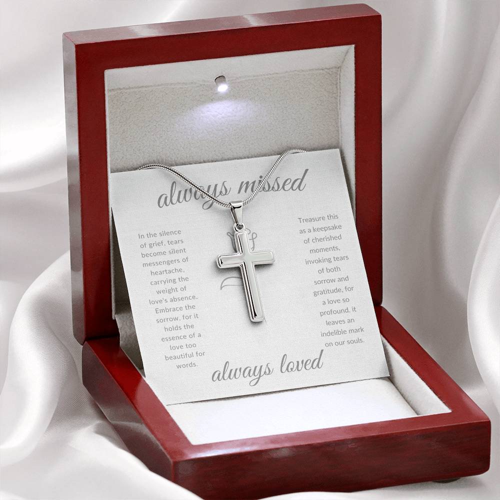 Faith in the Cross Necklace | In Memoriam | Loss of A Spouse | Loss of a Parent | Sympathy Gift - BespokeBliss