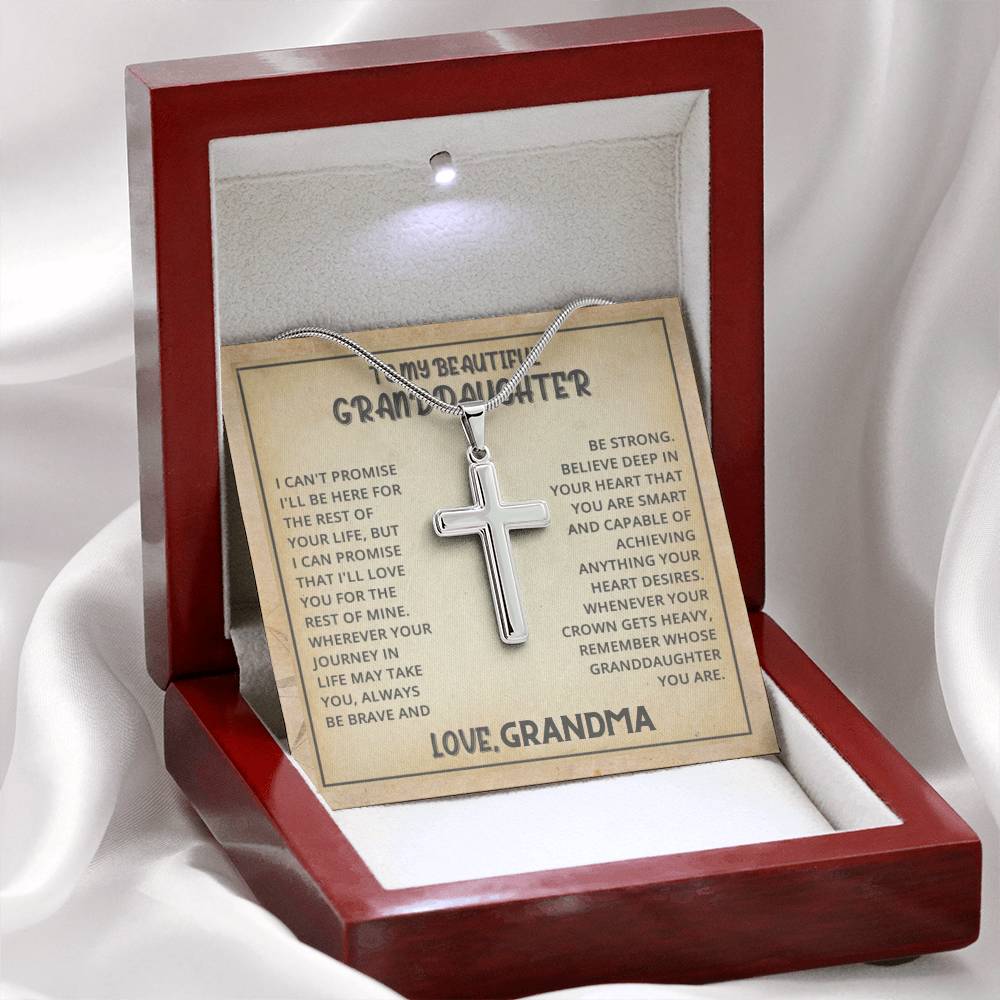 Beautiful Cross, Necklace and Message Card Gift for Grandchild.