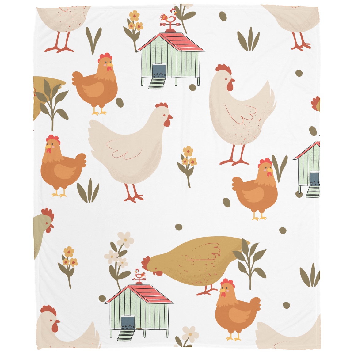 Chicken Country Cozy Plush Fleece Blanket