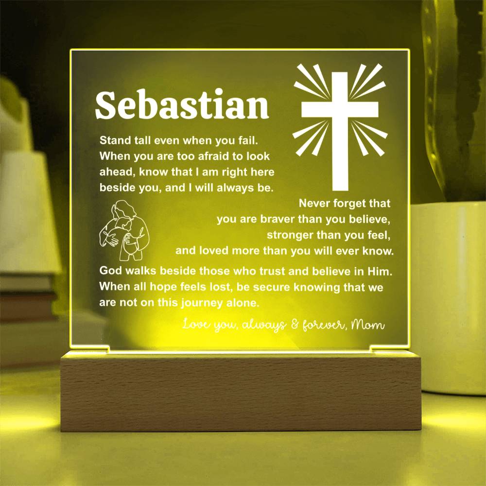 Personalized Gift to My Child, "I Believe In You," Acrylic Nightlight