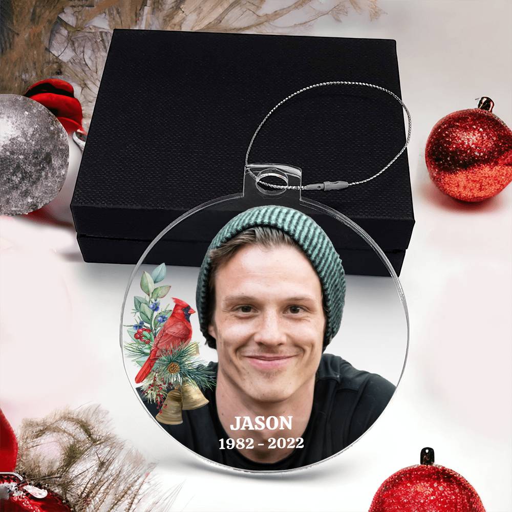 Memorial Christmas Ornament, Personalized Acrylic Ornament Plaque