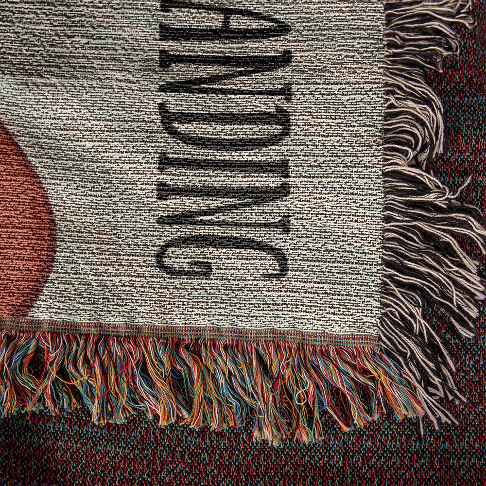 Through the Fire Still Standing Blanket – Encouragement Gift, Woven Strength Throw, Mental Health Recovery Gift for Men or Women