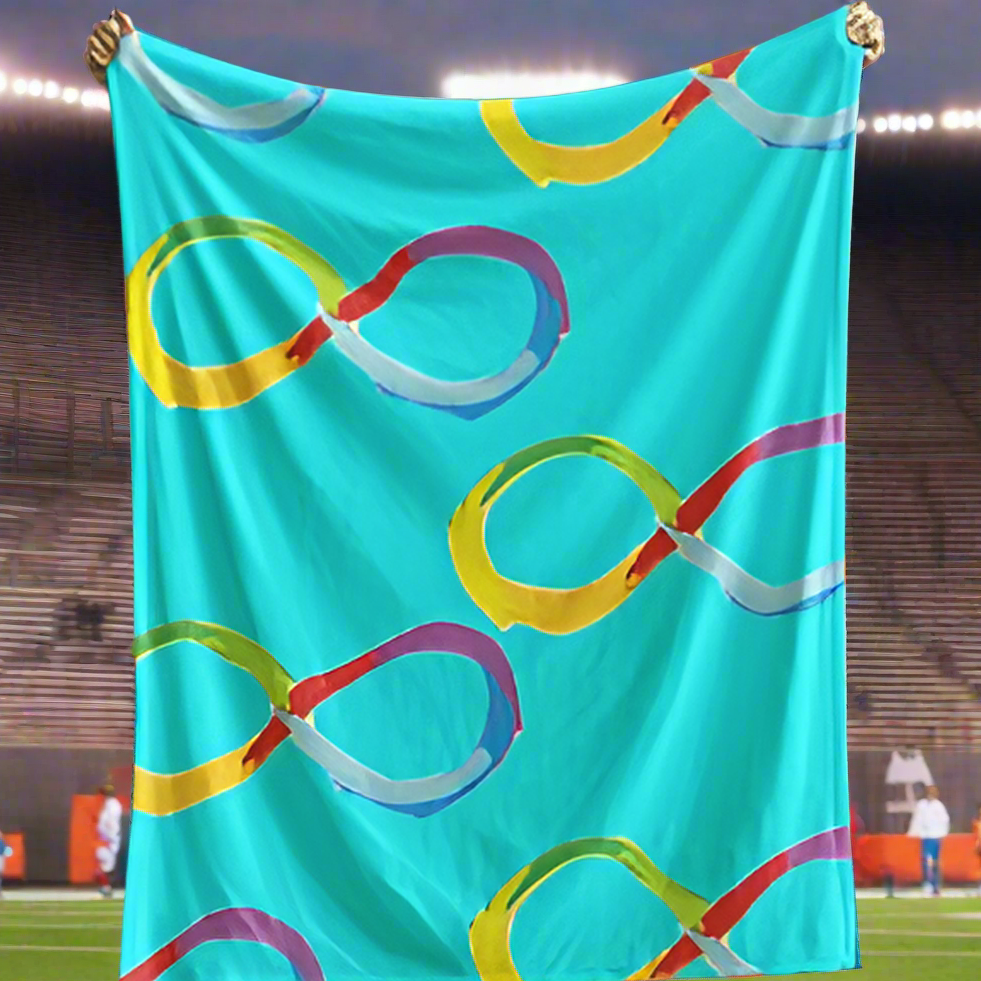 Infinity Symbol blanket - Neurodiversity Infinity Cozy Plush Fleece Blanket