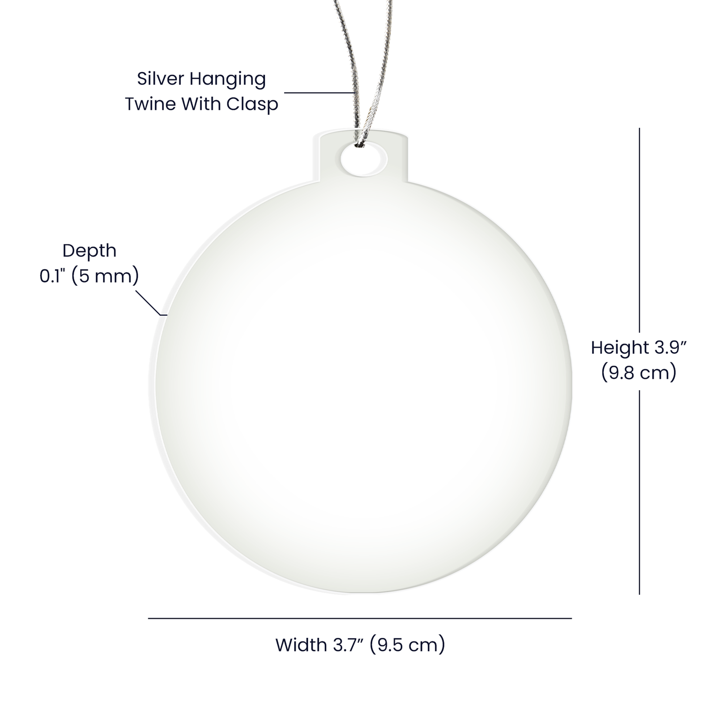 Personalized Memorial Acrylic Ornament - LIVE Preview