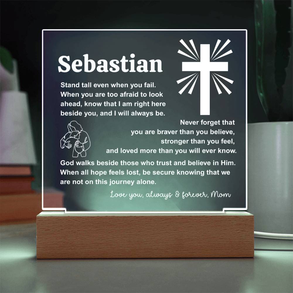 Personalized Gift to My Child, "I Believe In You," Acrylic Nightlight