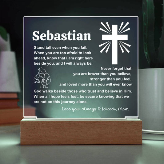 Personalized Gift to My Child, "I Believe In You," Acrylic Nightlight