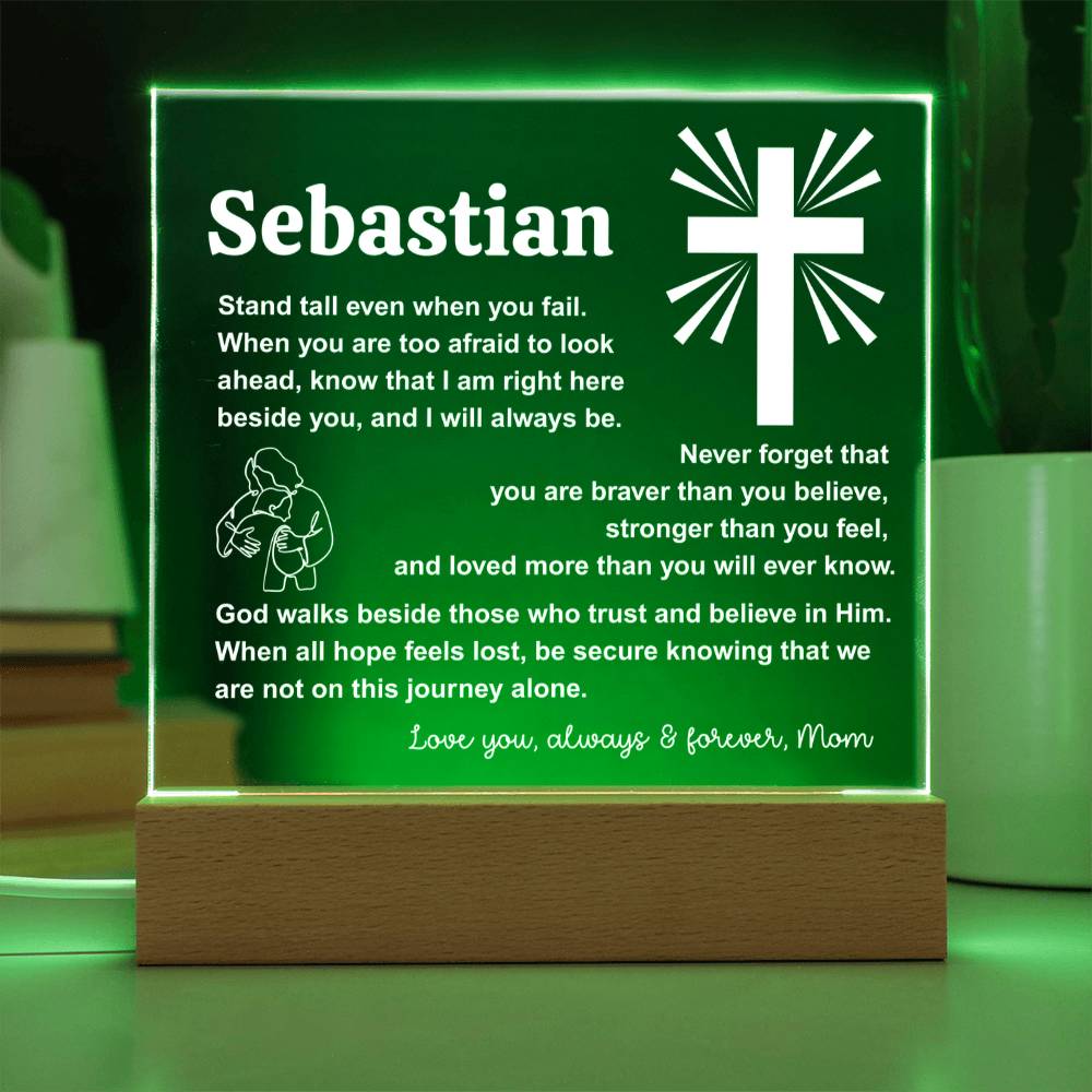 Personalized Gift to My Child, "I Believe In You," Acrylic Nightlight