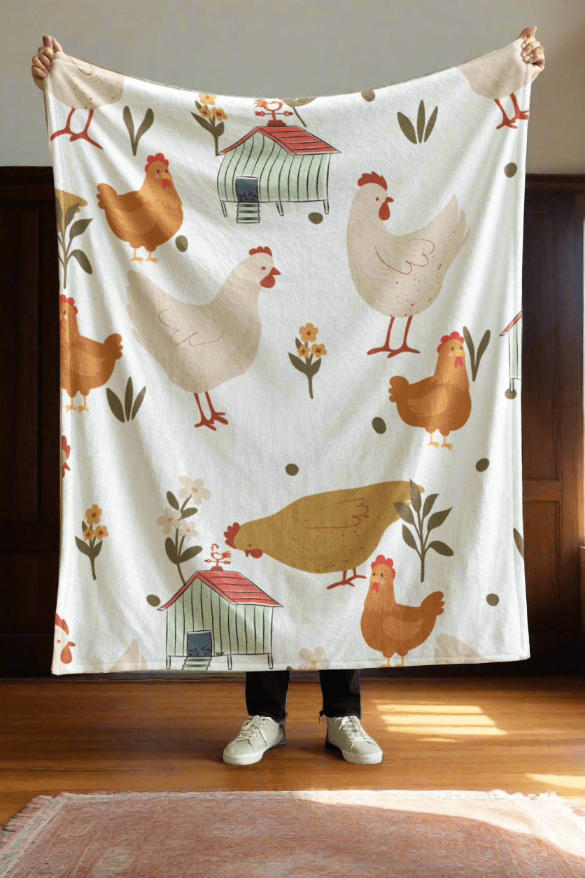 Chicken Country Cozy Plush Fleece Blanket