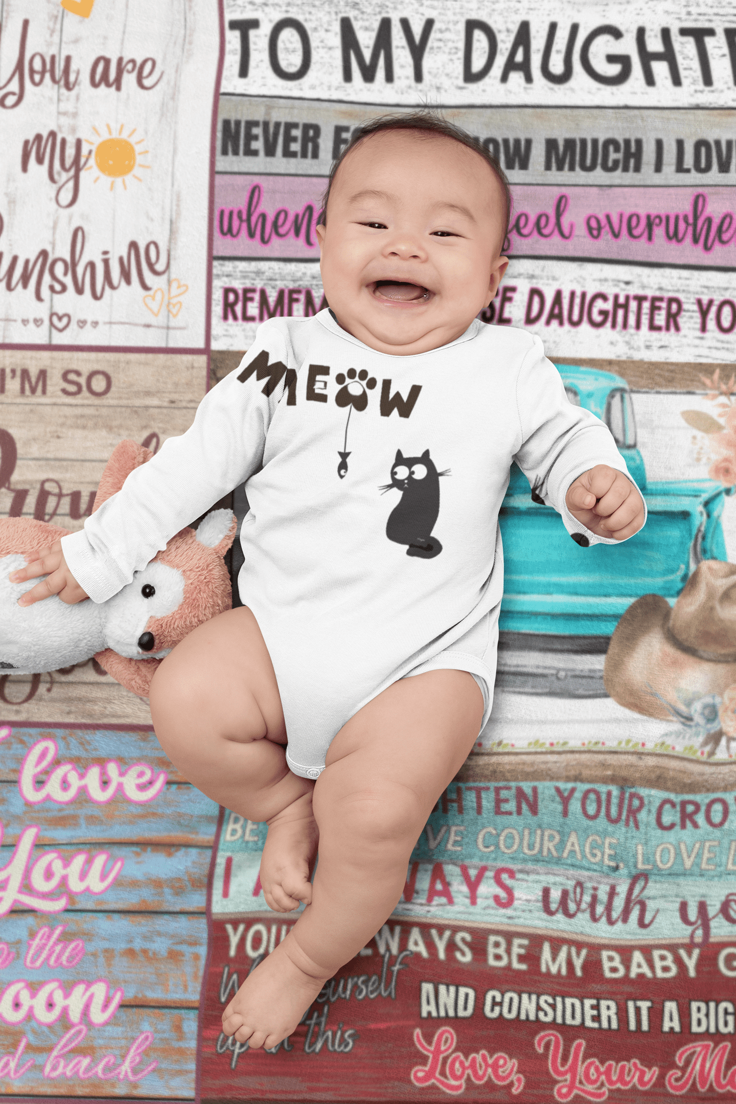 Personalized To My Daughter Cozy Plush Fleece Blanket