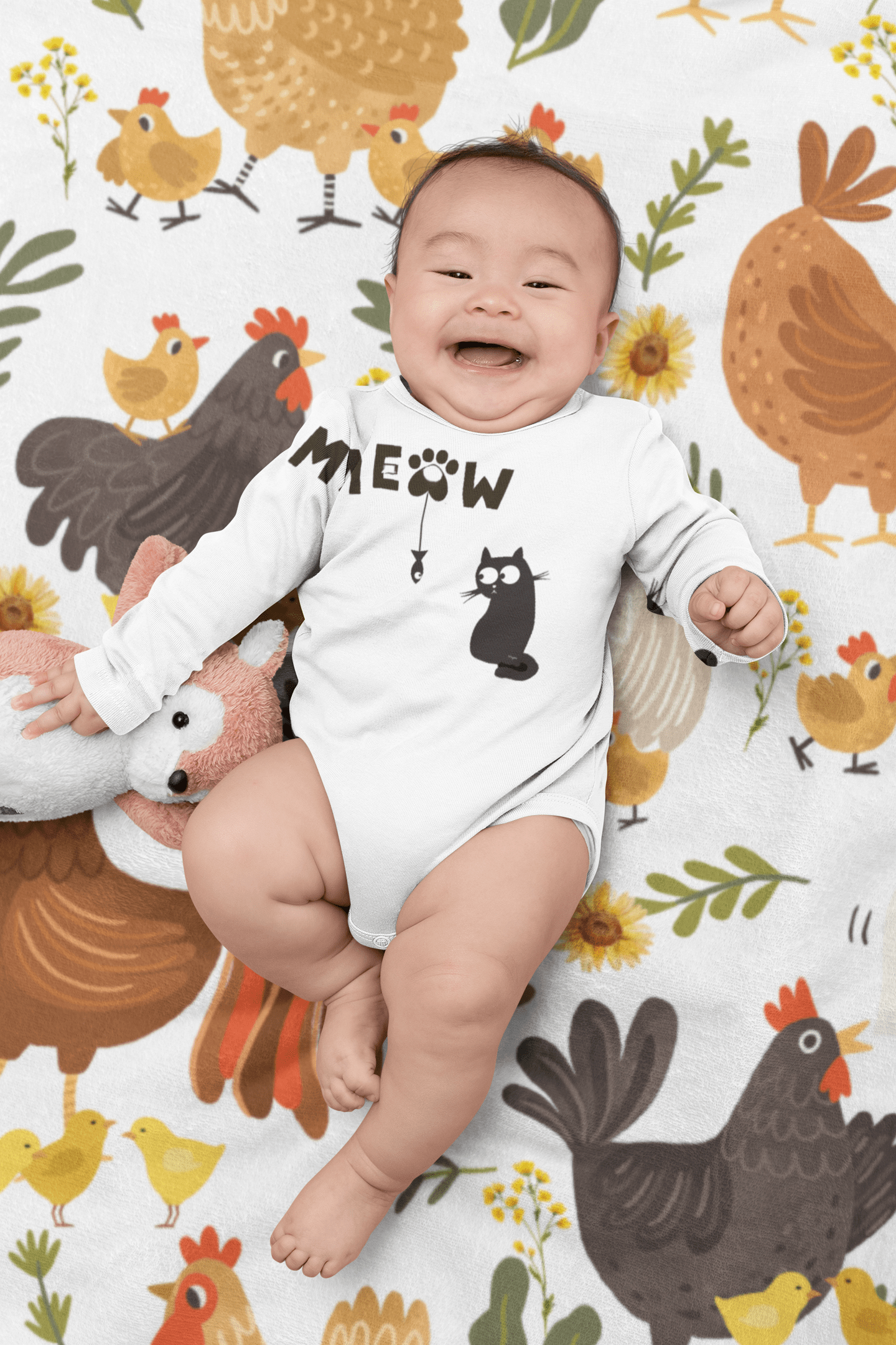 Chickens and Chicks, Cozy Plush Fleece Snuggle Blanket With Roosters, Hens and Chicks